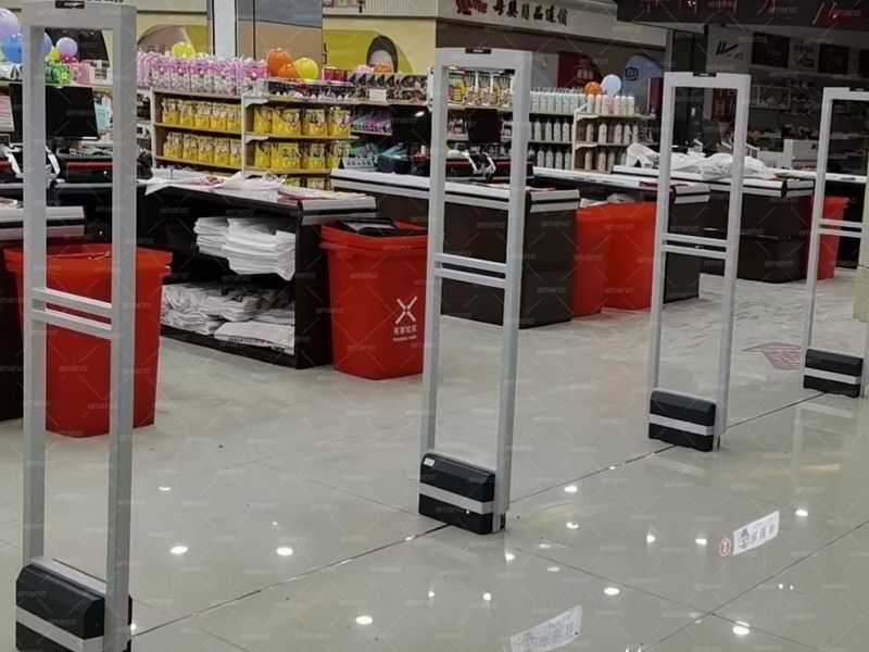 Süpermarkette kübik güzellik AM8208 akustik manyetik hırsızlık önleme cihazı kuruldu